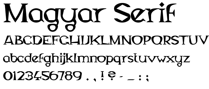 Magyar Serif font